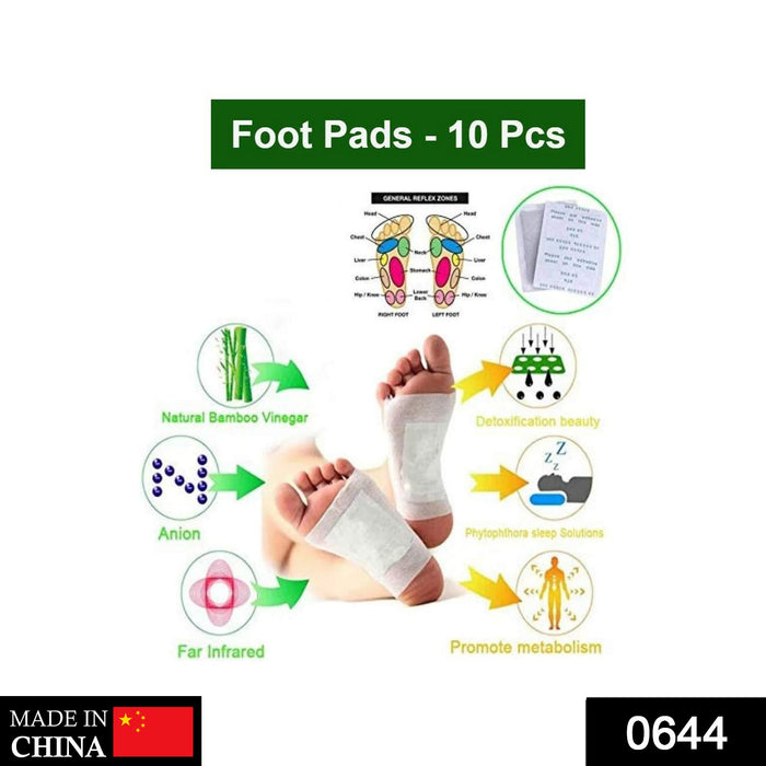 644 kinoki Cleansing Detox Foot Pads, Ginger & salt Foot Patch -10pcs (Free Size, White) Great Discount Now