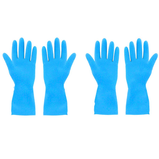 4855 2 Pair Large Blue Gloves For Different Types Of Purposes Like Washing Utensils, Gardening And Cleaning Toilet Etc. 