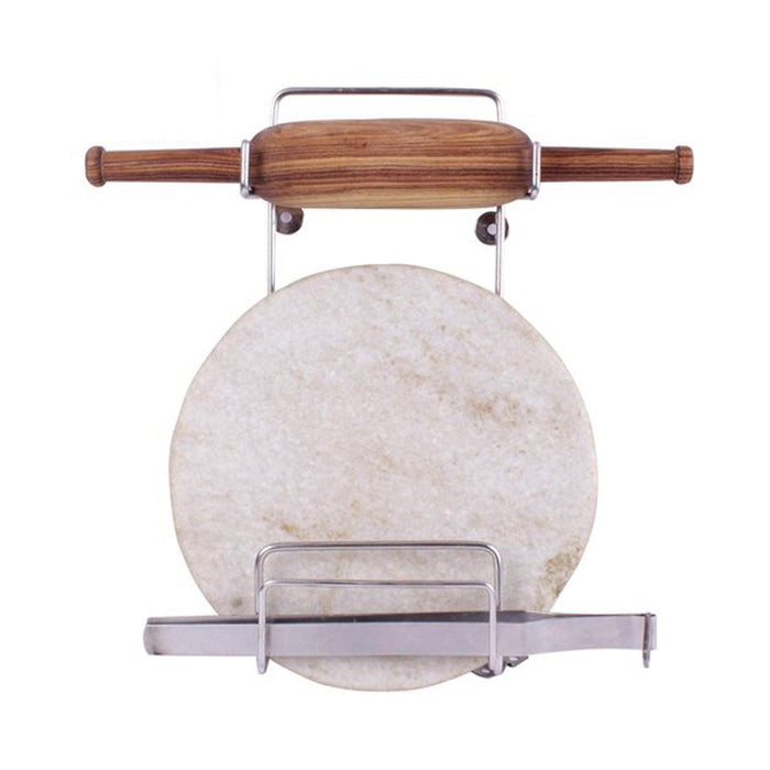 7069 Chakla Belan Stand for Kitchen with Stainless Steel 