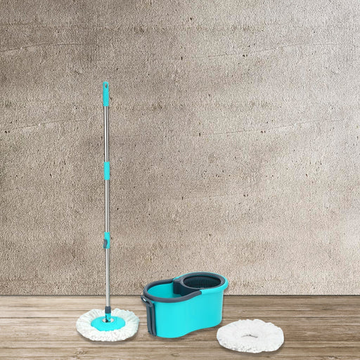 4941 Quick Spin Mop Plastic spin, Bucket Floor Cleaning, Easy Wheels & Big Bucket, Floor Cleaning Mop with Bucket 