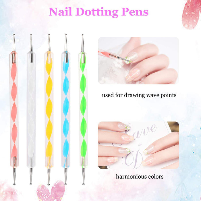 6020 Nail Art Point Pen and Set Used by Women’s and Ladies for Their Fashion Purposes. 