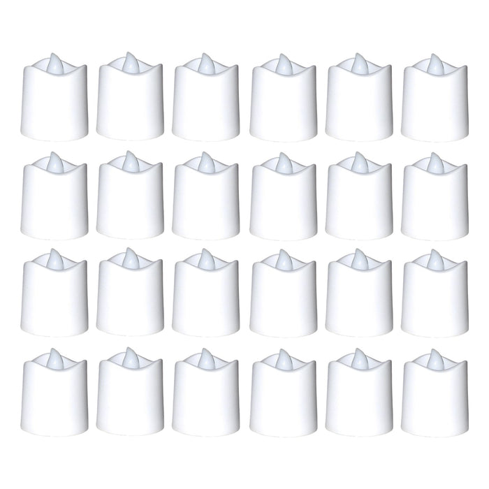 7221 Festival Decorative - LED Tealight Candles (White, 24 Pcs) 