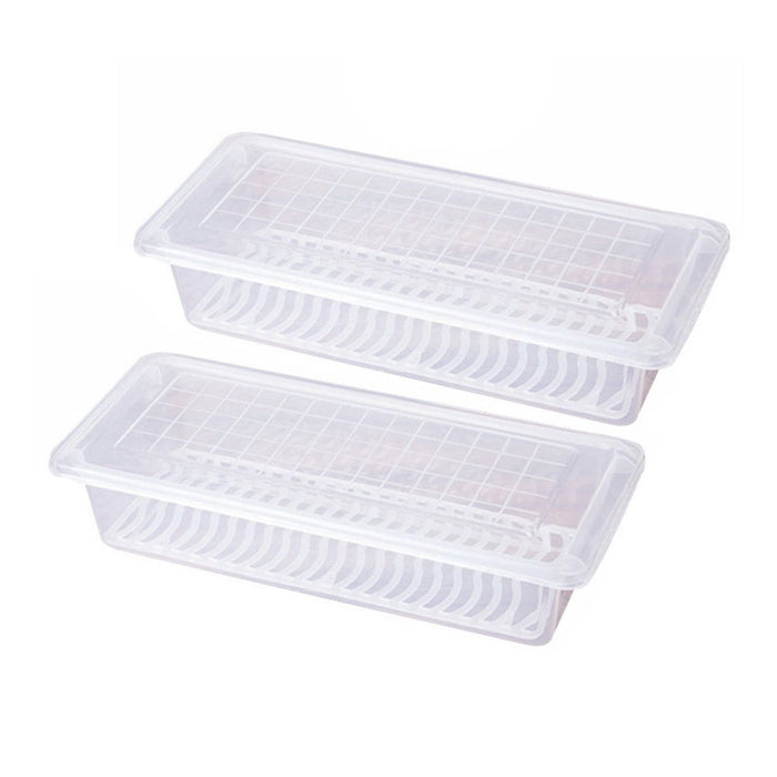 2628 Food Storage Container with Removable Drain Plate and Lid 1500 ml (Pack of 2Pc) 