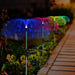 6616 2pcs Garden Solar Outdoor Lights Decorative , 7 Colors Changing RGB Light Waterproof Flower Jellyfish Firework Decor for Garden Patio Landscape Pathway Yard Holiday Decor 