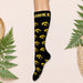 6355 1PAIR LONG PRINTED SOCKS MULTIPLE DESIGN SOCKS. 