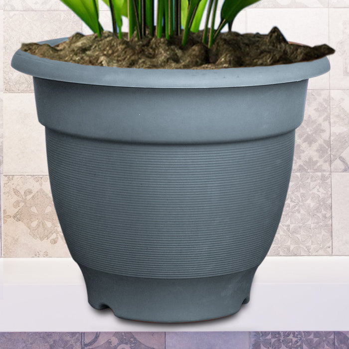 1720 Garden Heavy Plastic Planter Pot Gamla 17x14 inch Color May Vary (1Pc) 