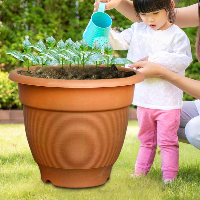 1720 Garden Heavy Plastic Planter Pot Gamla 17x14 inch Color May Vary (1Pc) 