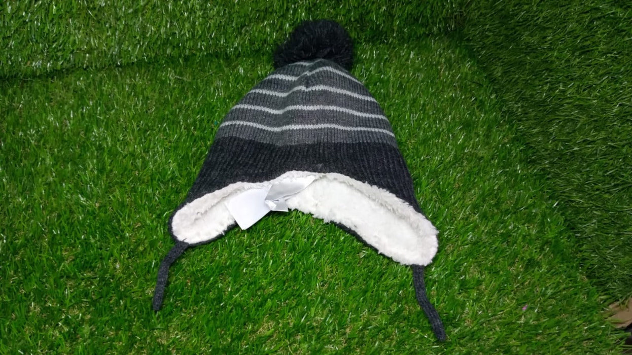 6350 Kids Winter Warm Soft Woolen Cap for Baby Boys and Girls 