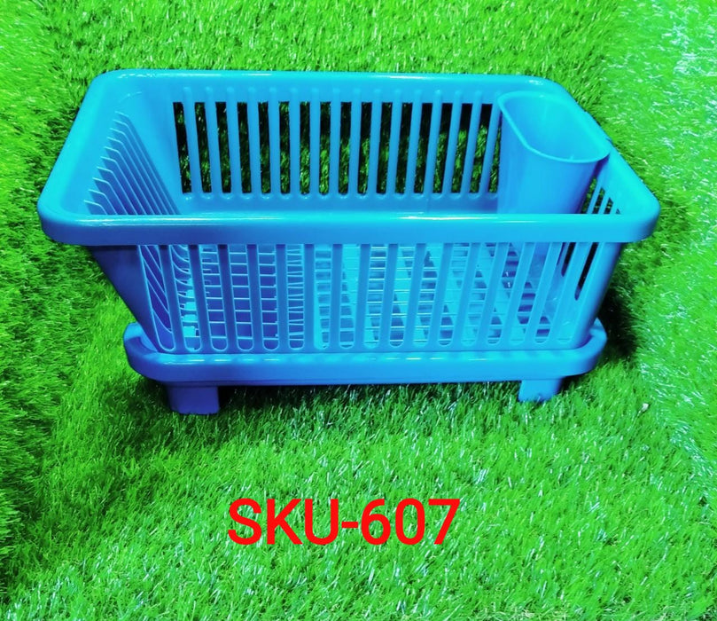 607 Plastic Sink Dish Drainer Drying Rack 